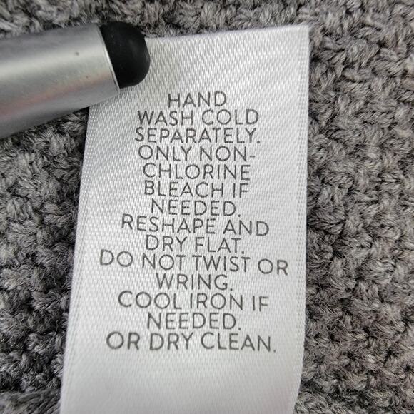 J Jill Fringe Open Cardigan Gray Tie Waist Sz L Western Neutral Cowgirl Office - Picture 8 of 8